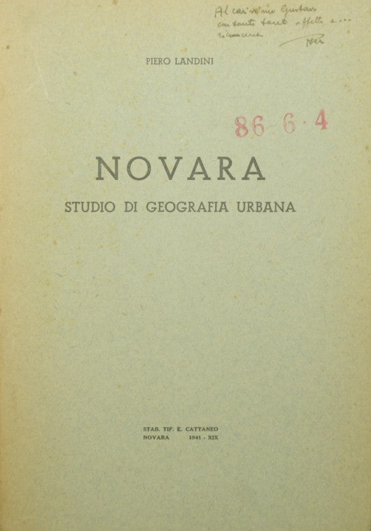 Novara. Urban geography study