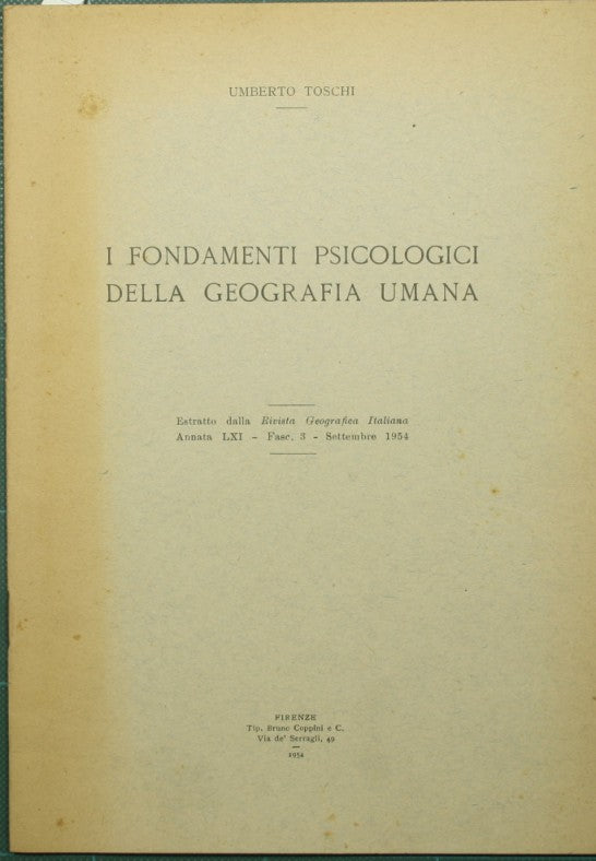 Los fundamentos psicológicos de la geografía humana.