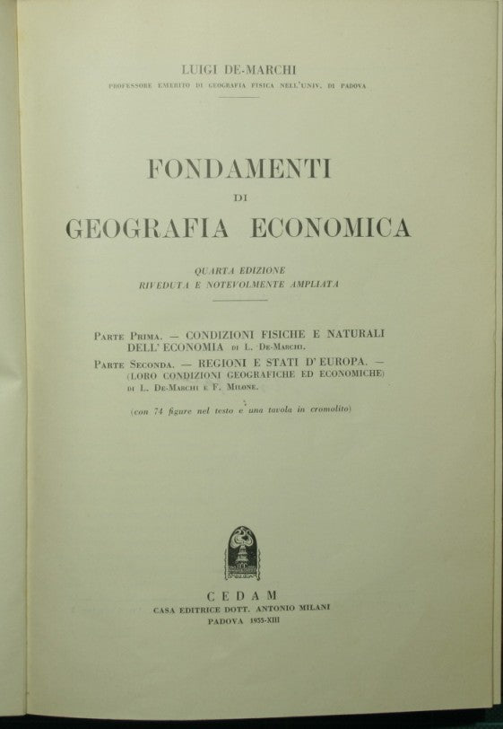 Fundamentos de geografía económica.