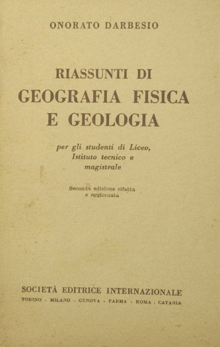Riassunti di geografia fisica e geologia