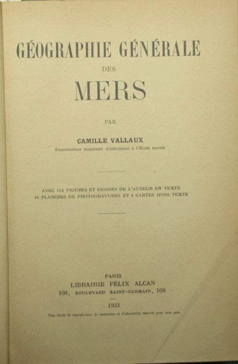 Geographie generale des mers