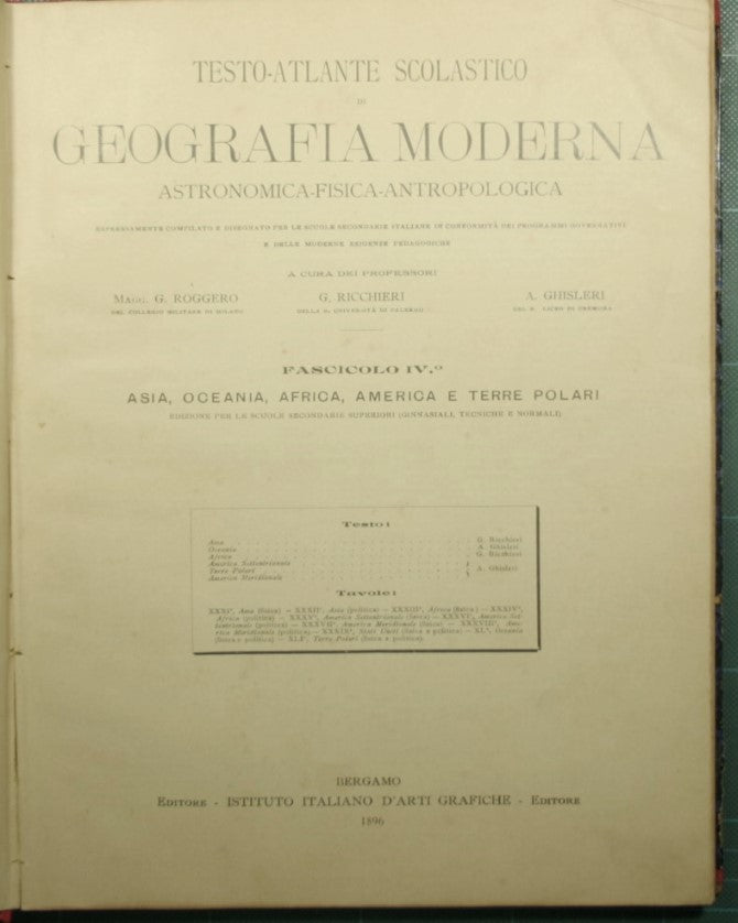 Atlas de textos escolares de geografía astronómica-física-antropológica moderna