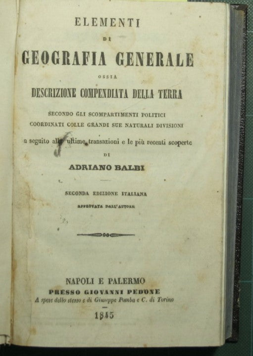 Elements of general geography, i.e. a condensed description of the Earth