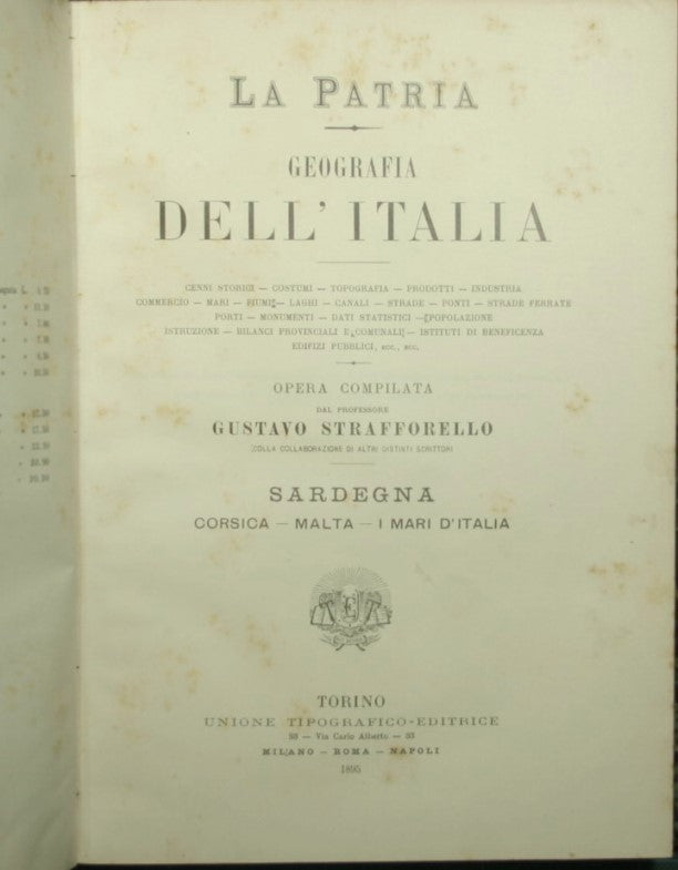La patria - Geografia dell'Italia - Sardegna - Corsica - Malta - I mari d'Italia