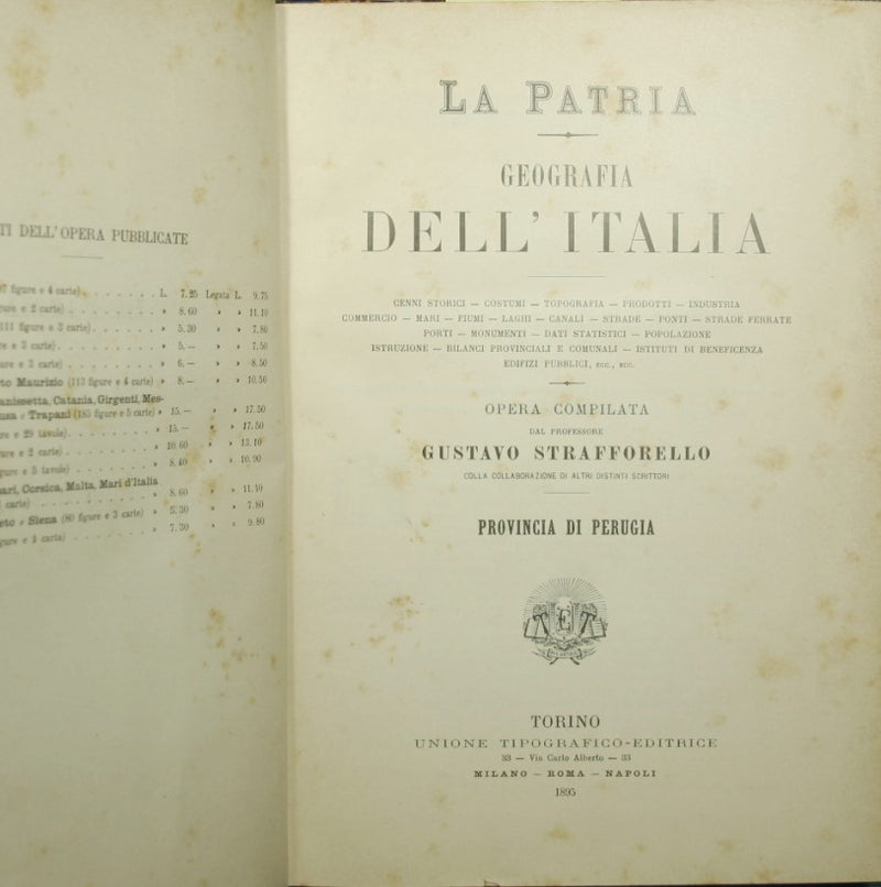 La patria - Geografia dell'Italia - Provincia di Perugia; Provincie di Massa e Carrara, Lucca, Pisa, Livorno