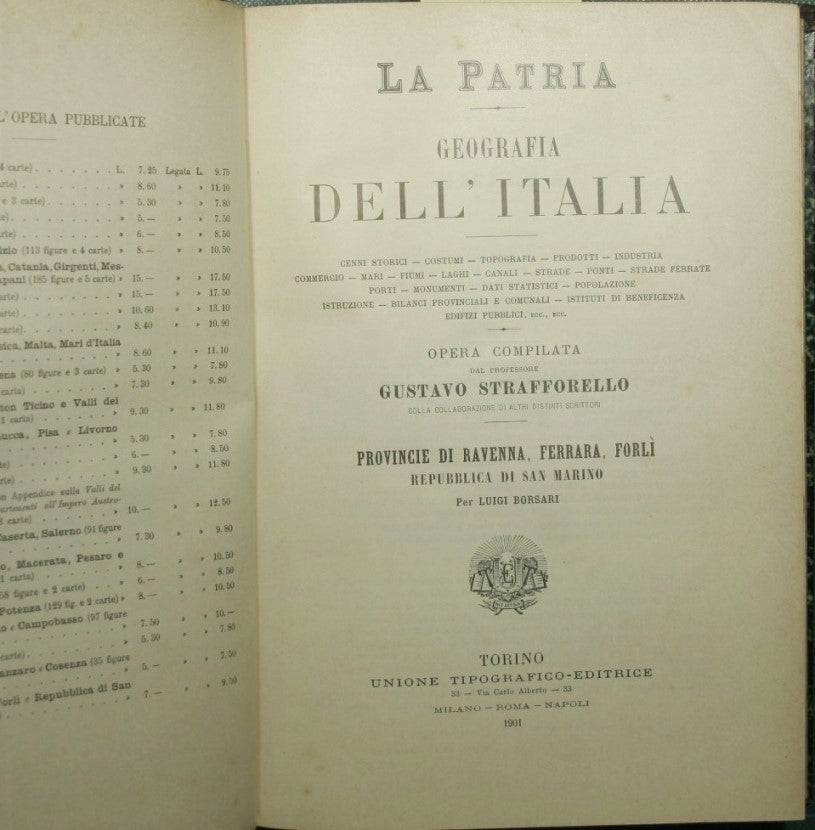 La patria - Geografia dell'Italia - Provincie di Ravenna, Ferrara, Forlì, Repubblica di San Marino; Provincie di Parma e Piacenza