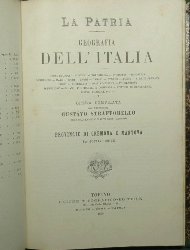 La patria - Geografia dell'Italia - Provincie di Cremona e Mantova