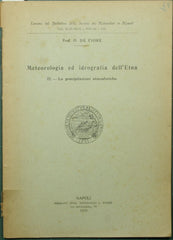 Meteorologia ed idrografia dell'Etna. Vol. III - Le precipitazioni atmosferiche