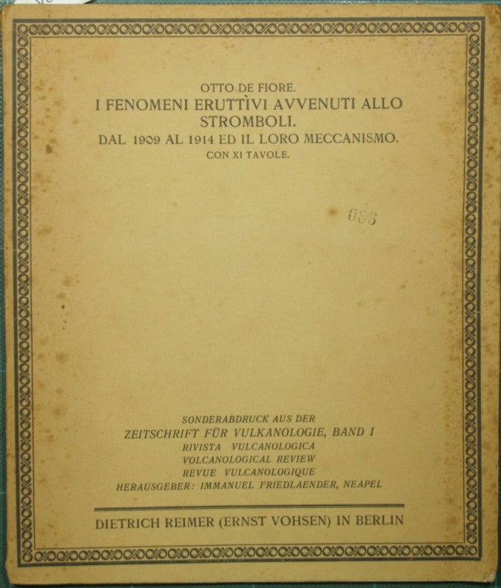 I fenomeni eruttivi avvenuti allo Stromboli