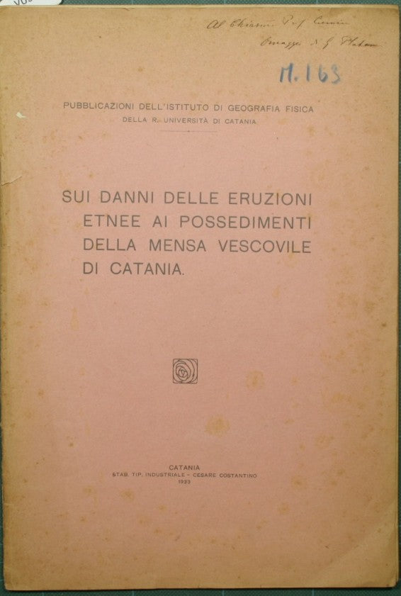 Sui danni delle eruzioni etnee ai possedimenti della mensa vescovile di Catania
